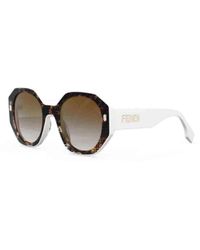 Fendi - Fe40045I Geometric Sunglasses With Gradient Lens - Lyst