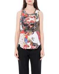 McQueen - Maglietta Skull T-Shirt, , 100% Cotton - Lyst