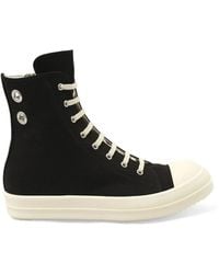 Rick Owens - Gimp Eyelet Sneaks Sneakers, 100% Cotton - Lyst