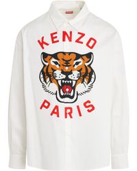 KENZO - Lucky Tiger Shirt, Long Sleeves, , 100% Cotton - Lyst