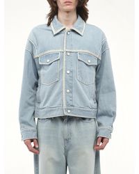 WOOYOUNGMI - Whipstitch Denim Jacket, 100% Cotton - Lyst