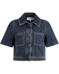 Loewe - Reproportioned Denim Jacket, Short Sleeves, , 100% Cotton - Lyst