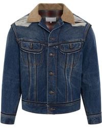 Maison Margiela - Oversize Deconstruction Cut-Out Denim Jacket, Long Sleeves, , 100% Cotton - Lyst