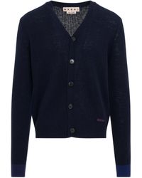 Marni - 5 Button Knit Cardigan, Long Sleeves, , 100% Virgin Wool - Lyst