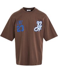 Off-White c/o Virgil Abloh - Off- '23 Varsity Skate T-Shirt, Short Sleeves, /Nautical, 100% Cotton, Size: Small - Lyst