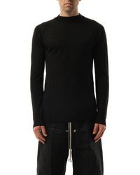Rick Owens - Level Lupetto Sweater, Round Neck, Long Sleeves, 100% Wool, Size: Small - Lyst