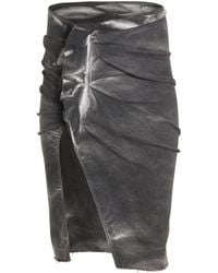 Rick Owens - Edfu Knee Skirt, 100% Cotton, Size: Small - Lyst