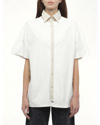 Maison Margiela - Short-Sleeved Top, 100% Cotton - Lyst