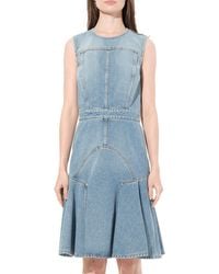 McQueen - Abito Denim Dress - Lyst