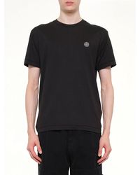 Stone Island - 2100027 Cotton Compass Patch T-Shirt - Lyst