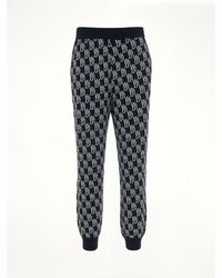 we11done - Monogram Knit Jacquard Trouser - Lyst