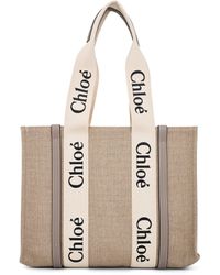Chloé - Medium Woody Tote Bag, Musk, 100% Calf Leather - Lyst