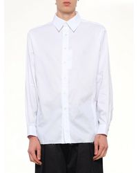 Maison Margiela - Long-Sleeved Frayed Hem Shirt - Lyst