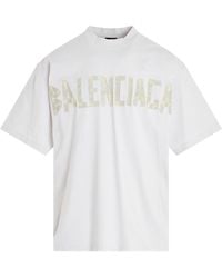 Balenciaga - Tape Logo Vintage T-Shirt, Short Sleeves, , 100% Cotton, Size: Medium - Lyst