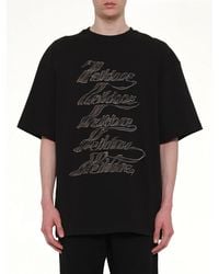 we11done - Ribbon Multi-Logo T-Shirt - Lyst