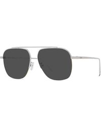 Fendi - Fe40005U Aviator Sunglasses With Smoke Lens - Lyst