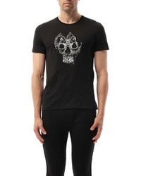 McQueen - Skull Bones T-Shirt, 100% Cotton, Size: Medium - Lyst