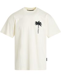 Palm Angels - The Palm T-Shirt, Short Sleeves, Off, 100% Cotton, Size: Medium - Lyst