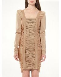 Balmain - Maille Knit Const Dress, Long Sleeves - Lyst