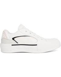 Alexander McQueen - New Deck Lace-Up Plimsoll Sneakers, /, 100% Leather - Lyst