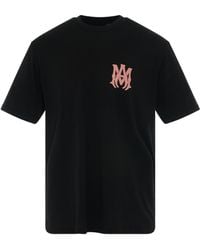 Amiri Ma Core Logo T-shirt In Black/peach