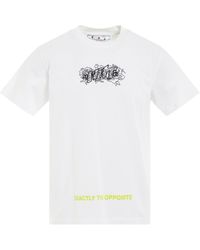 Off-White c/o Virgil Abloh - Off- Graffiti Layers Slim T-Shirt, Round Neck, Short Sleeves, /, 100% Polyester - Lyst
