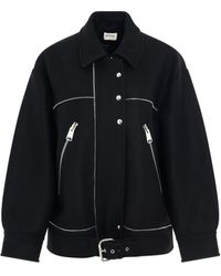 Khaite - Herman Wool Jacket, Long Sleeves, , 100% Cupro - Lyst