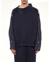 Feng Chen Wang - Striped Patchwork Sweatshirt - Lyst