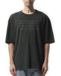 Maison Margiela - Number Logo T-Shirt, Short Sleeves, 100% Cotton - Lyst