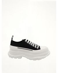 McQueen - Tread Slick Canvas Lace-Up Shoes - Lyst