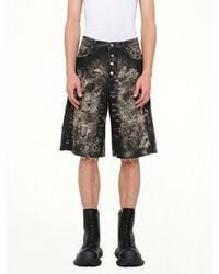 THUG CLUB - Hard Washed Destroyed Denim Shorts - Lyst