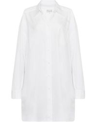 Maison Margiela - Oversize Cotton Shirt Dress, , 100% Cotton - Lyst