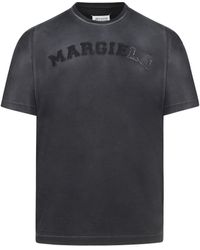 Maison Margiela - 'Memory Logo T-Shirt, Short Sleeves, Dark, 100% Cotton, Size: Small - Lyst