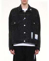 Maison Mihara Yasuhiro - Instrumental Hard Washed Selvage Denim Jacket - Lyst