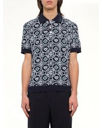 CASABLANCA - Cotton Cc Monogram Polo Shirt - Lyst