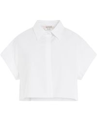 Alexander McQueen - Compact Popeline Shirt, Short Sleeves, , 100% Cotton - Lyst