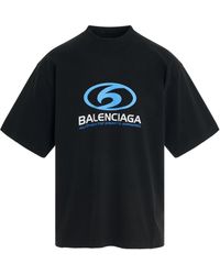 Balenciaga - Surfer Cracked Logo T-Shirt, Short Sleeves, /, 100% Cotton, Size: Large - Lyst