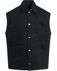 we11done - 'Whiskered 3-Pocket Denim Vest, , 100% Cotton, Size: Small - Lyst