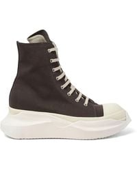 Rick Owens - Abstract High Sneakers, 100% Cotton - Lyst