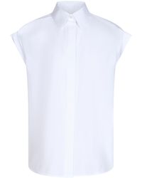 Alexander McQueen - Sleeveless Poplin Shirt, , 100% Cotton - Lyst