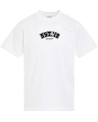 Off-White c/o Virgil Abloh - Off- Slim Short Sleeve T-Shirt, /, 100% Cotton, Size: Medium - Lyst