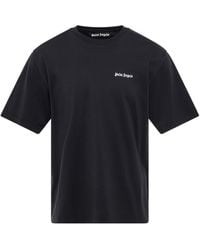 Palm Angels - Embroidered Logo Slim T-Shirt, Short Sleeves, , 100% Cotton, Size: Medium - Lyst