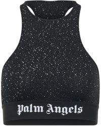 Palm Angels - Soiree Knit Logo Top - Lyst