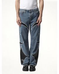 THUG CLUB - Tc Leather Washing Denim Pants - Lyst