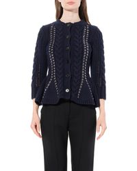 McQueen - Peplum Cardigan, Size: Small - Lyst
