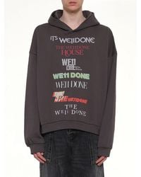we11done - Multi Logo Print Hoodie - Lyst