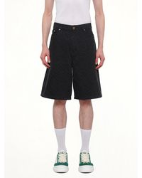 CASABLANCA - Laser Monogram Denim Shorts - Lyst