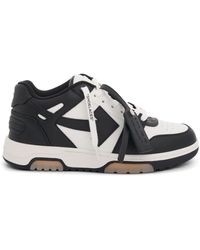 Off-White c/o Virgil Abloh - Out Of Office Leather Sneaker In Black/white - Lyst