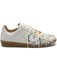Maison Margiela - Replica Paint Splatter Sneakers, , 100% Cotton - Lyst