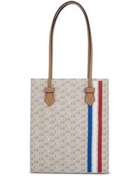Moreau - Cannes Vertical Tote Gm With Stripes, 100% Canvas - Lyst